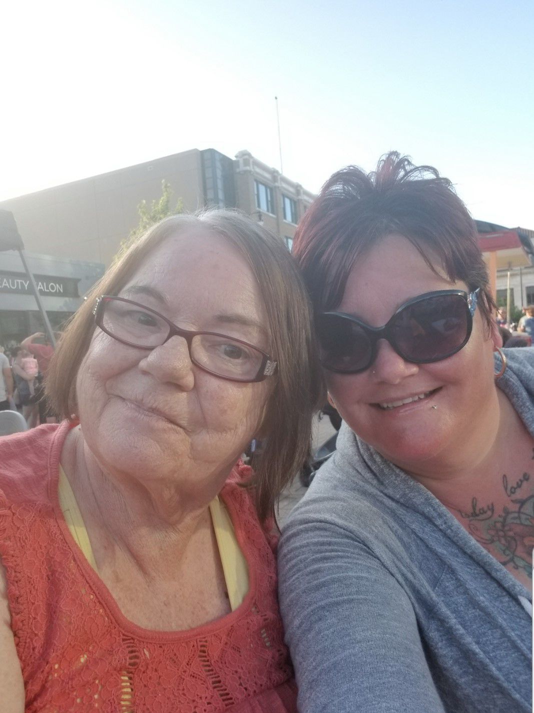 Judy Olsen of Racine with Jodie McAllister.